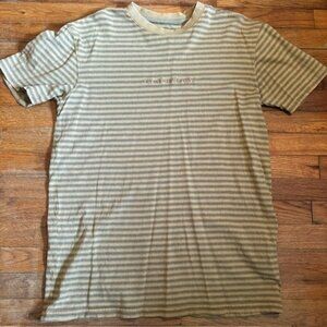 Quiksilver yellow stripped t shirt